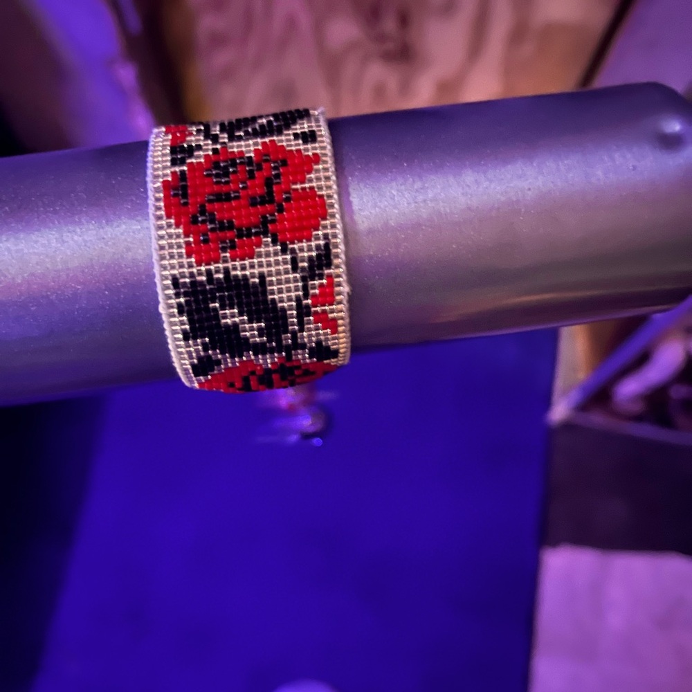 Handmade beaded loom bracelet